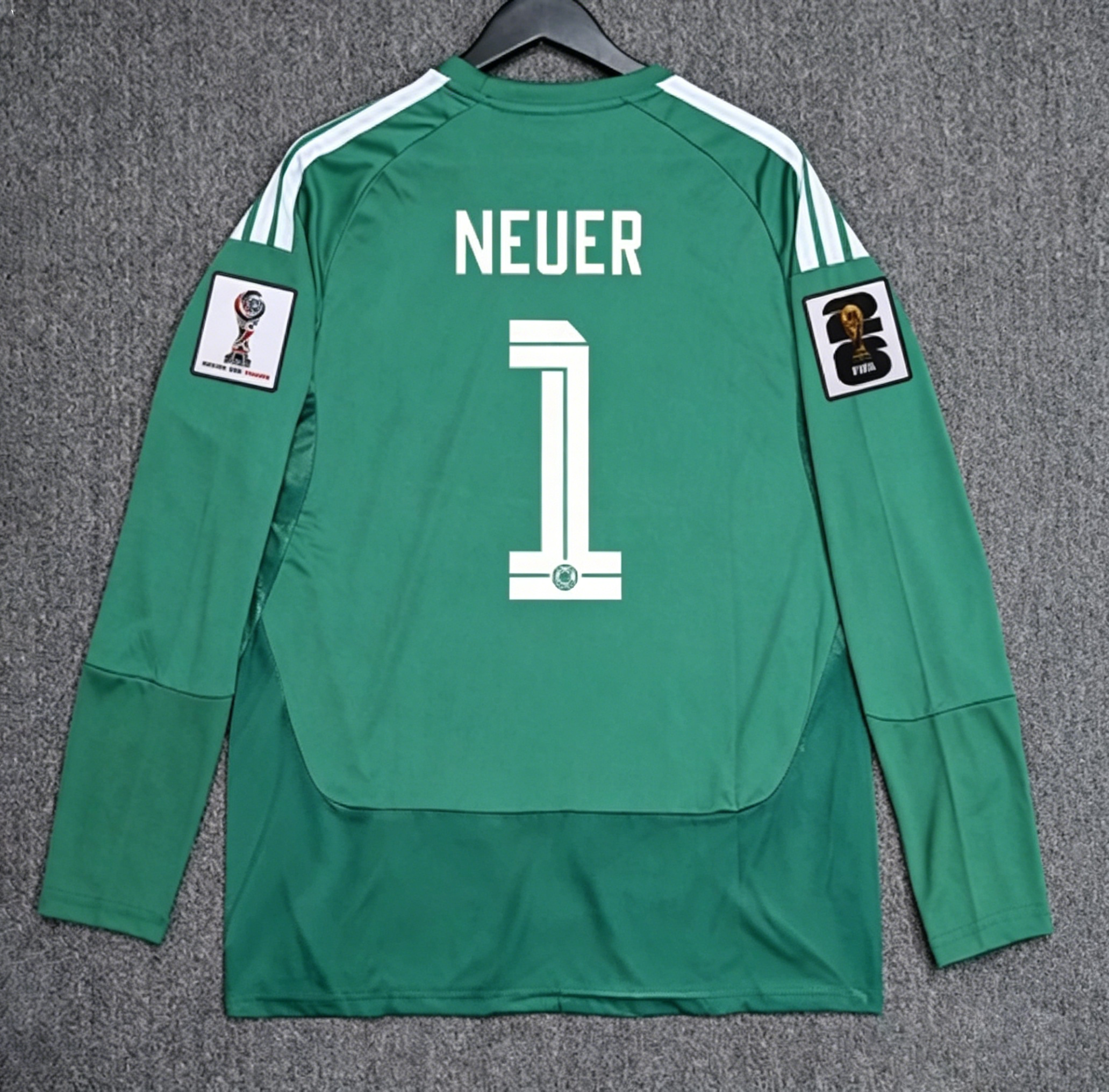 Germany Manuel Neuer 1 Green Long Sleeve Home Goalkeeper Jersey Men 2026 World Cup Jersey
