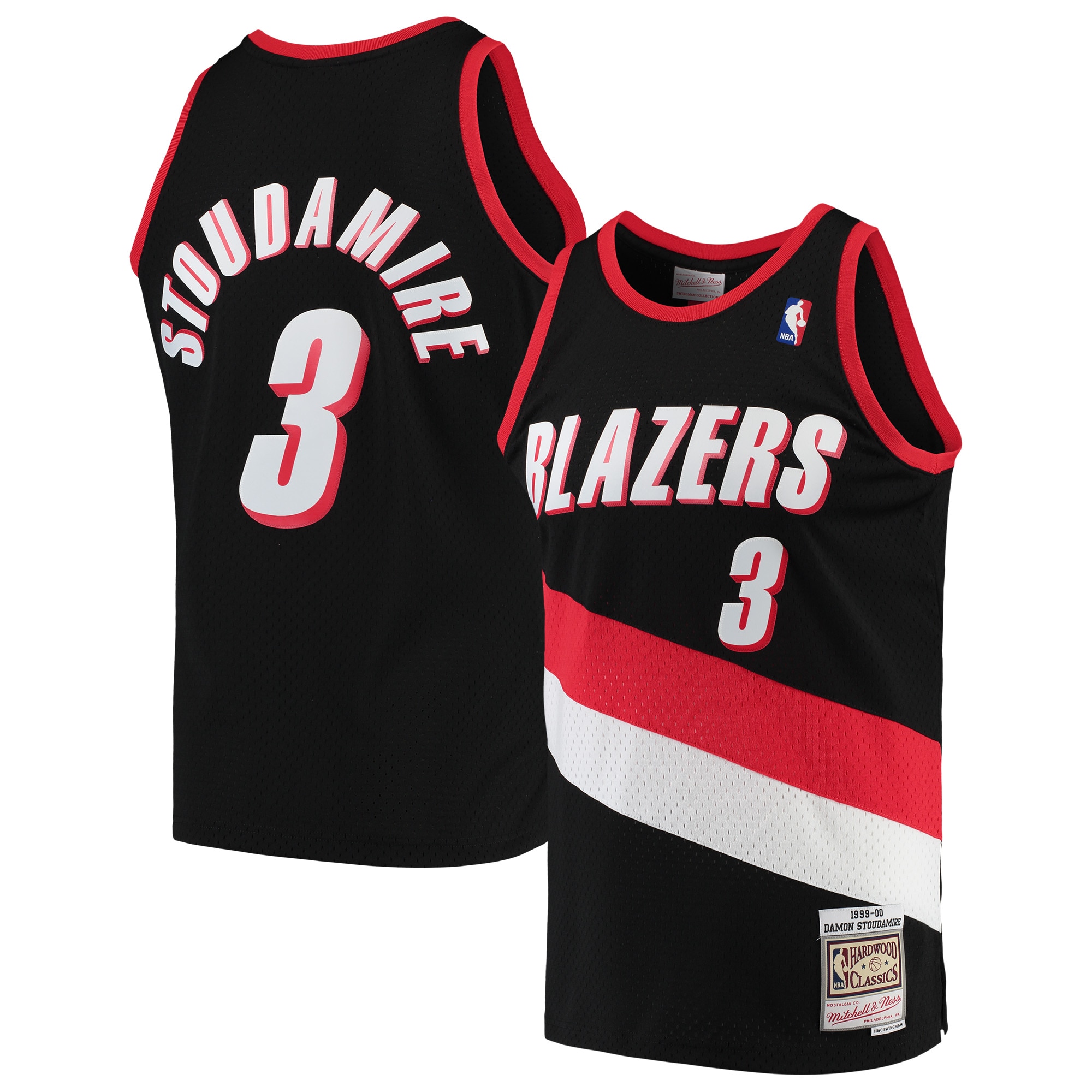 Youth Damon Stoudamire Portland Trail Blazers 1999/00 Hardwood Classics Swingman Jersey - Black | FanWearStyle