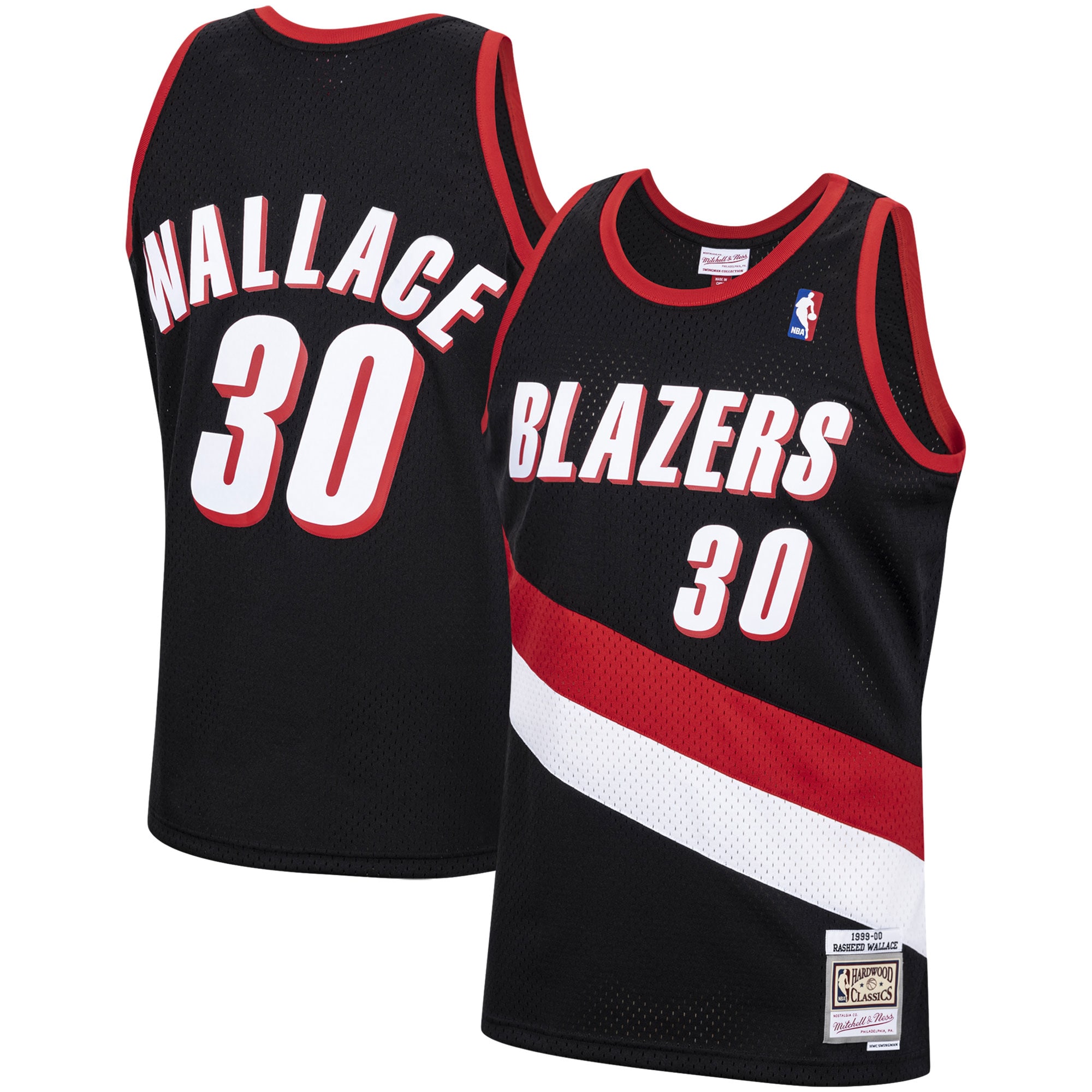 Rasheed Wallace Portland Trail Blazers NBA Jersey - Black | FanWearStyle