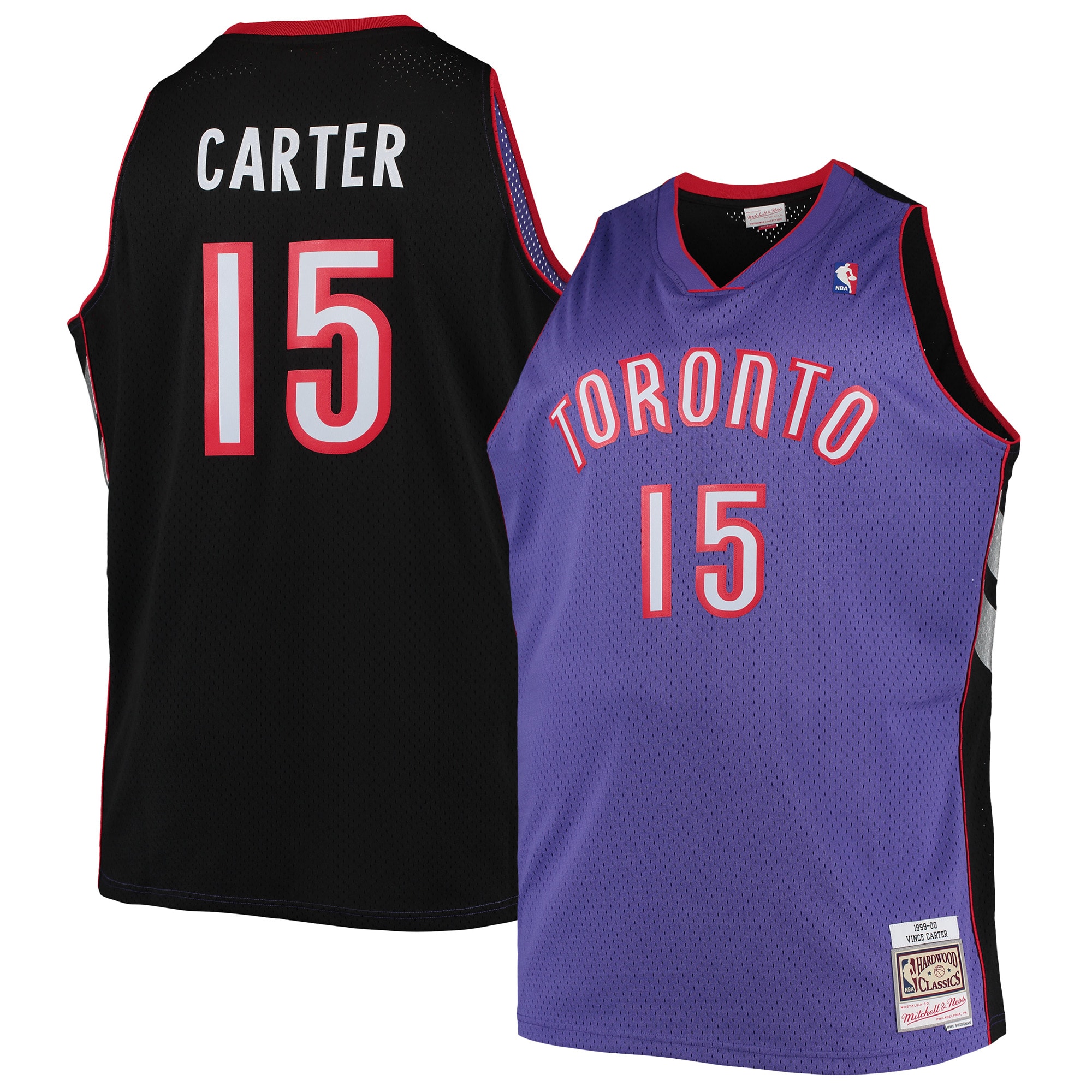Youth Vince Carter Toronto Raptors Big & Tall 1999/00 Hardwood Classics Swingman Jersey - Purple | FanWearStyle