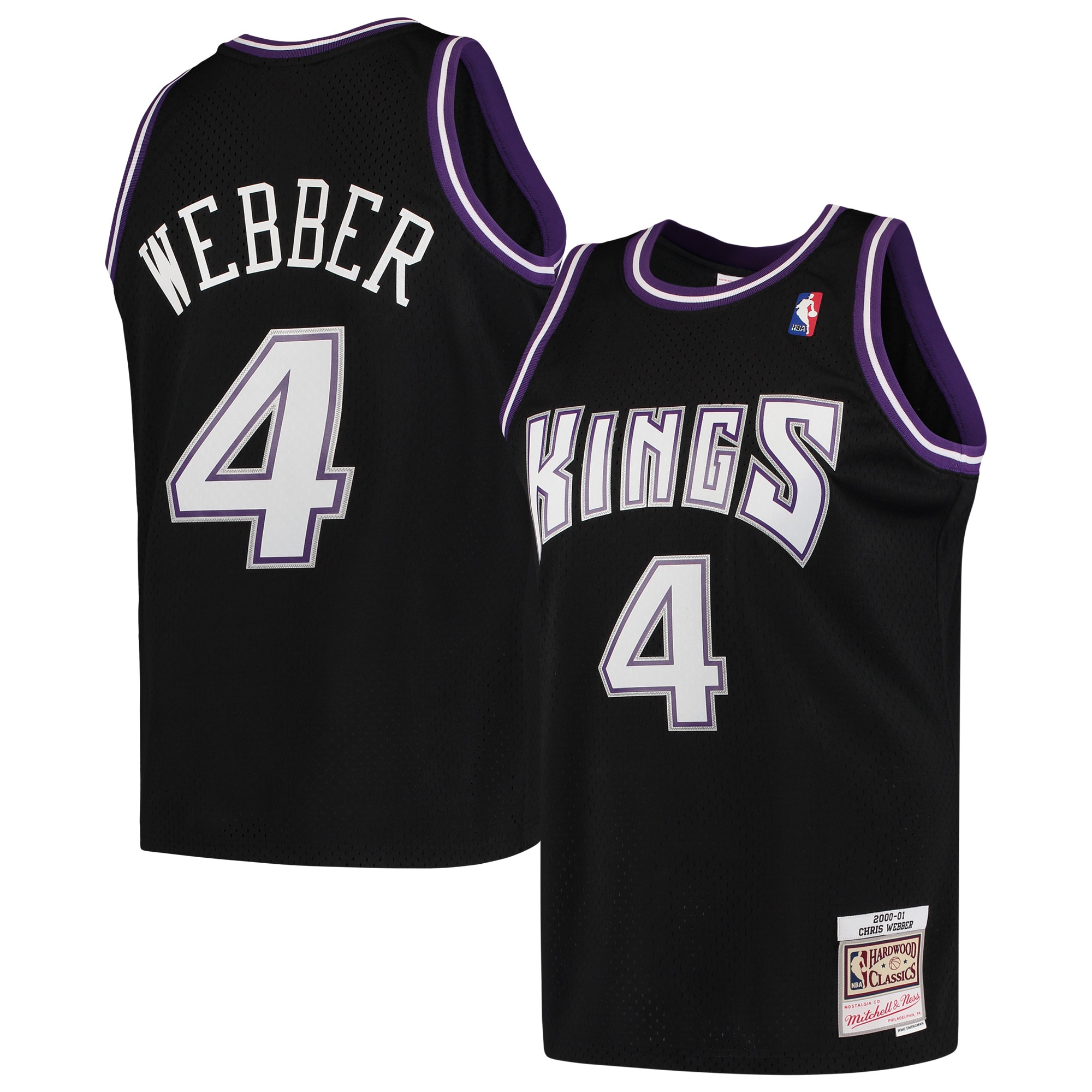 Women's Chris Webber Sacramento Kings 2000/01 Hardwood Classics Swingman Jersey - Black | FanWearStyle