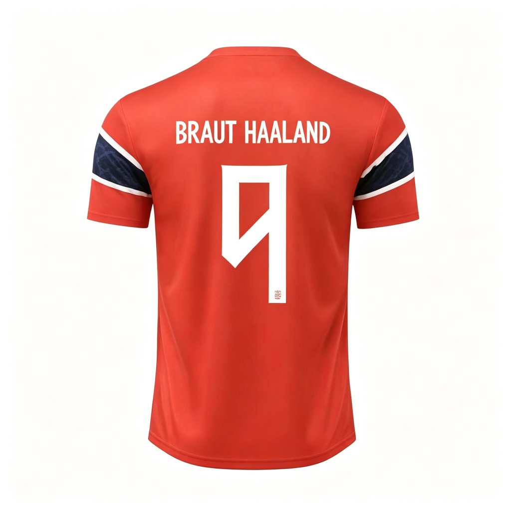 2026 World Cup Norway National Team Red Home Erling Haaland #9 Limited Collector Jersey Jersey