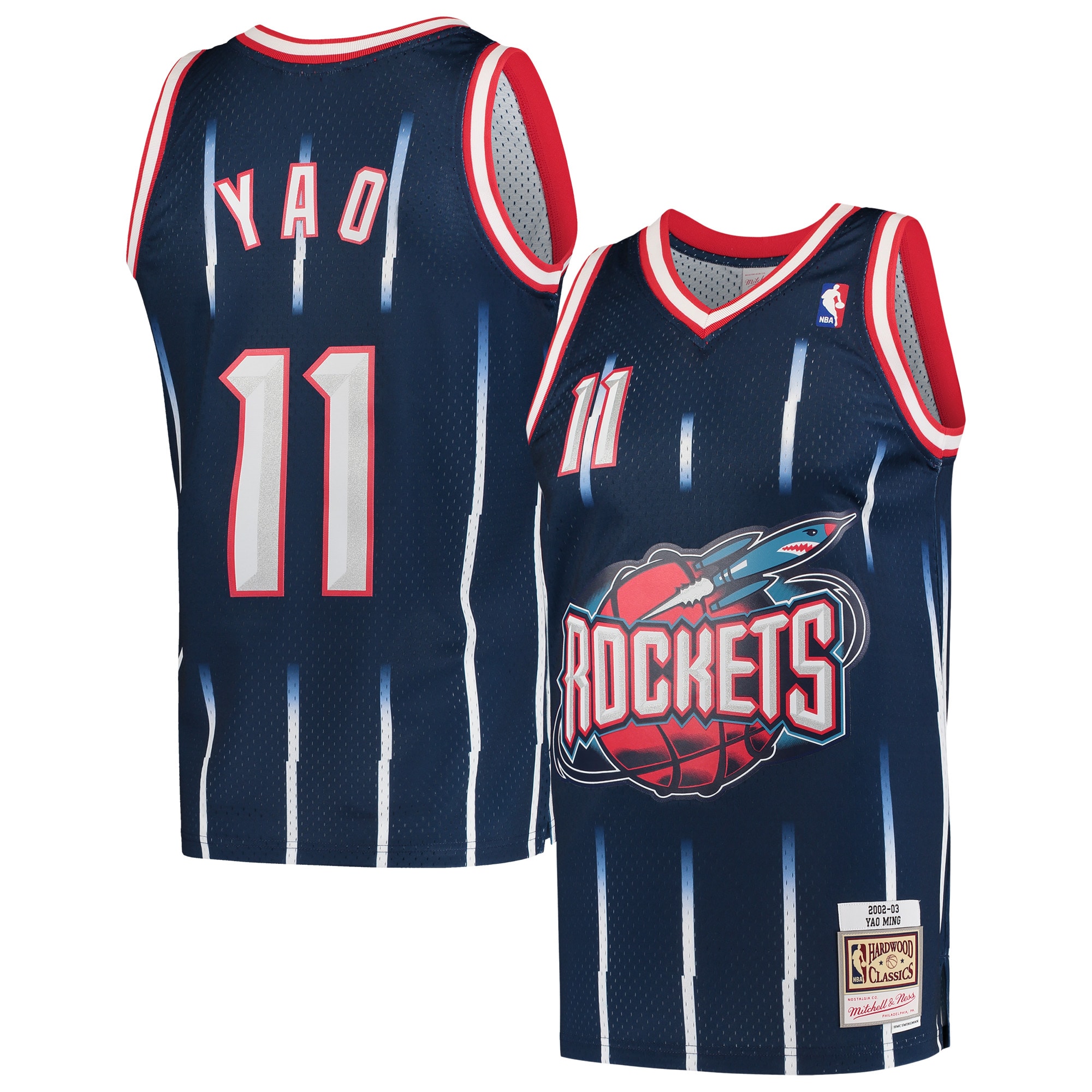 Yao Ming Houston Rockets NBA Jersey 2002/03 - Navy | FanWearStyle
