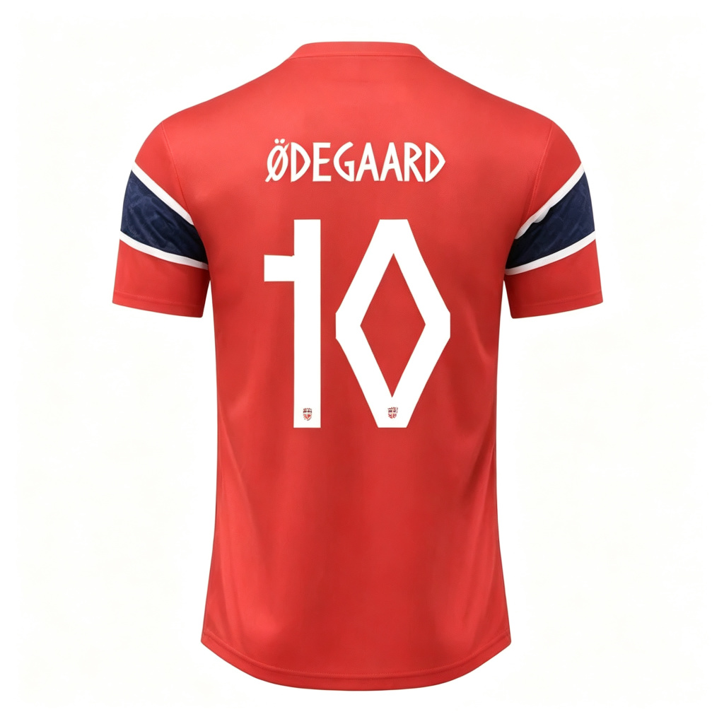 Norway Martin Odegaard #10 Captain Home Jersey 2026 World Cup Jersey
