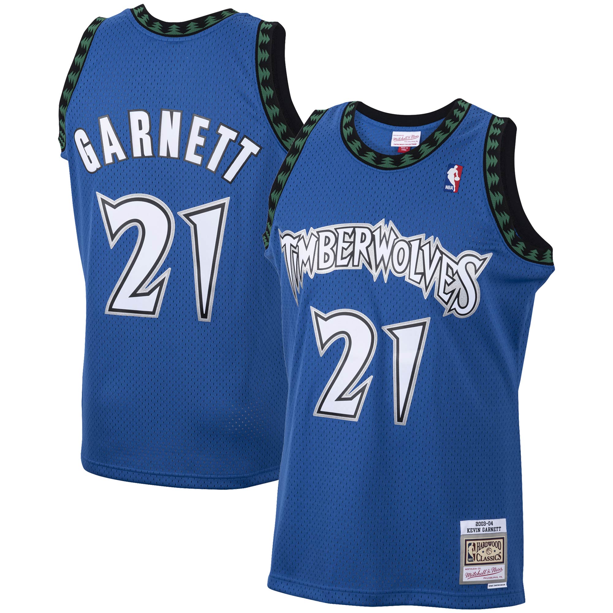 Youth Kevin Garnett Minnesota Timberwolves 2003/04 Hardwood Classics Swingman Jersey - Blue | FanWearStyle