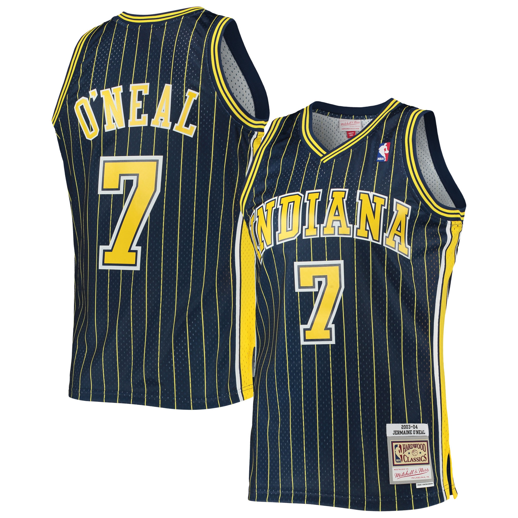 Jermaine O'Neal Indiana Pacers NBA Jersey 2003/04 - Navy | FanWearStyle