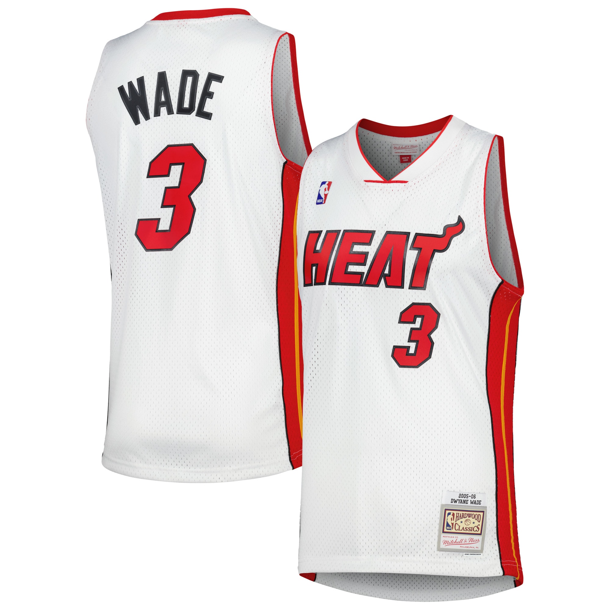 Dwyane Wade Miami Heat NBA Jersey 2005/06 - White | FanWearStyle