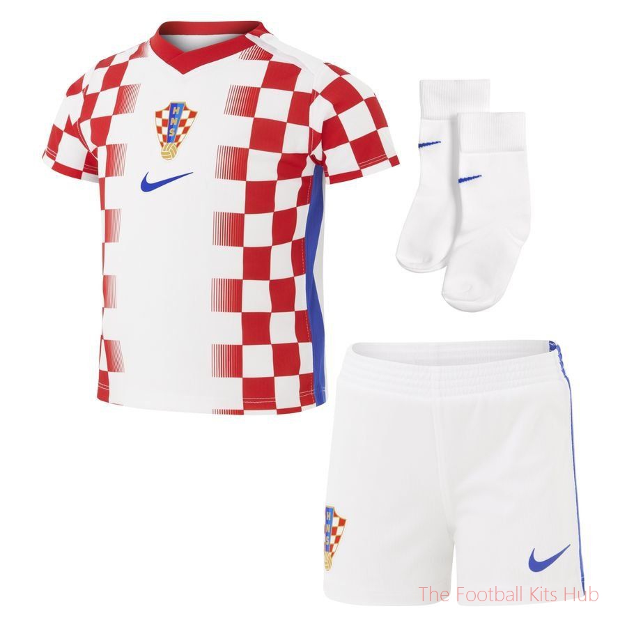 Croatia Home Shirt World Cup 2026 Baby-Kit Kids