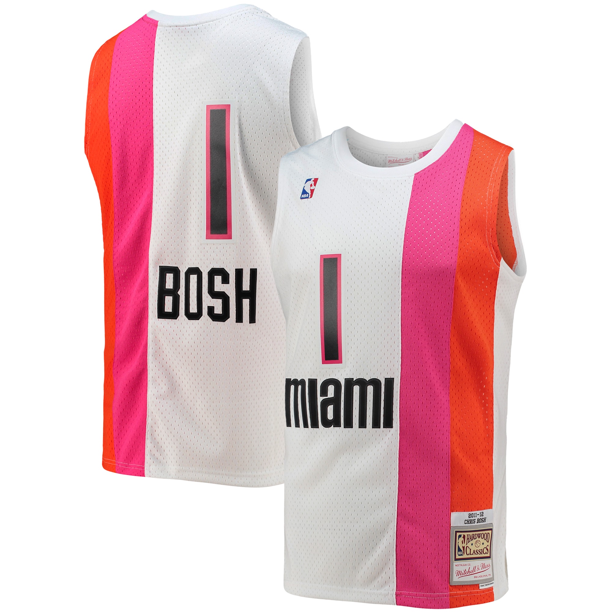 Chris Bosh Miami Heat NBA Jersey 2011/12 - White | FanWearStyle