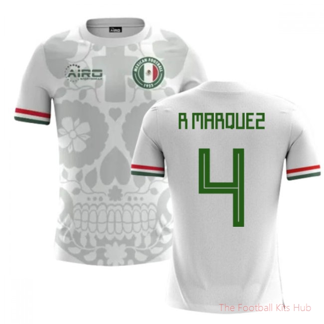 2025/26 Mexico Away Football Shirt (R.Marquez 4) - Kids