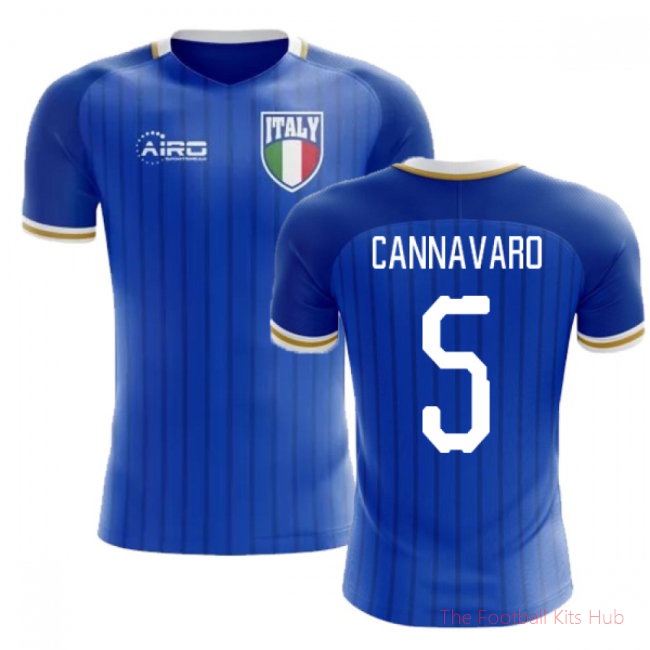 2025/26 Italy Home Football Shirt (Cannavaro 5) - Kids