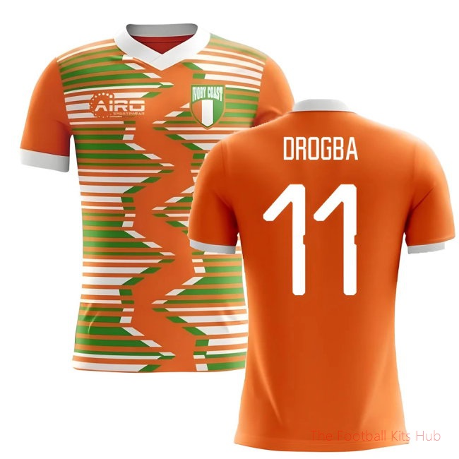 2025/26 Ivory Coast Home Football Shirt (Drogba 11) - Kids
