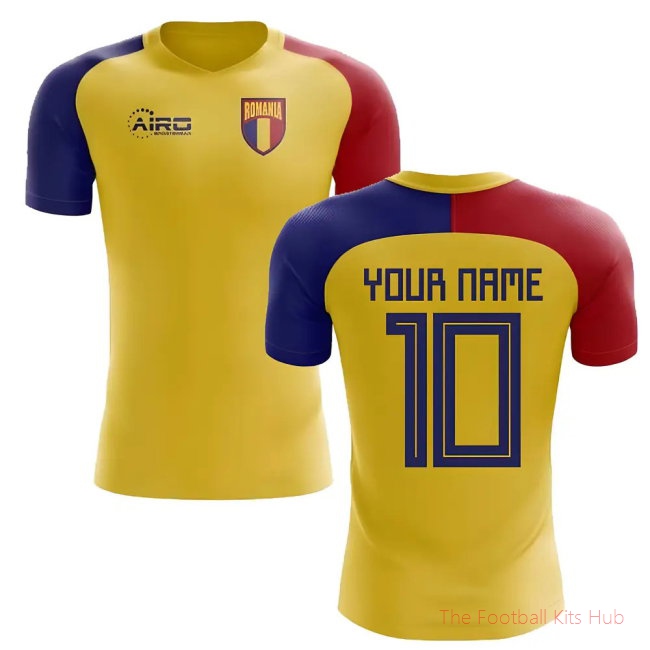 2025/26 Romania Home Football Shirt (Your Name) -Kids