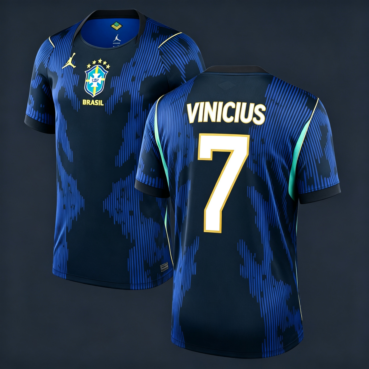 Brazil Vinícius Júnior #7 Away Jersey 2026 World Cup Jersey