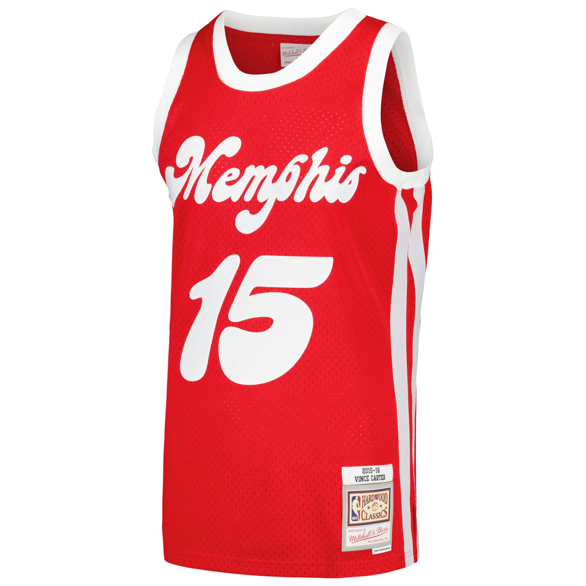 Vince Carter Memphis Grizzlies 2015/16 Hardwood Classics Swingman Jersey - Red - angle 2