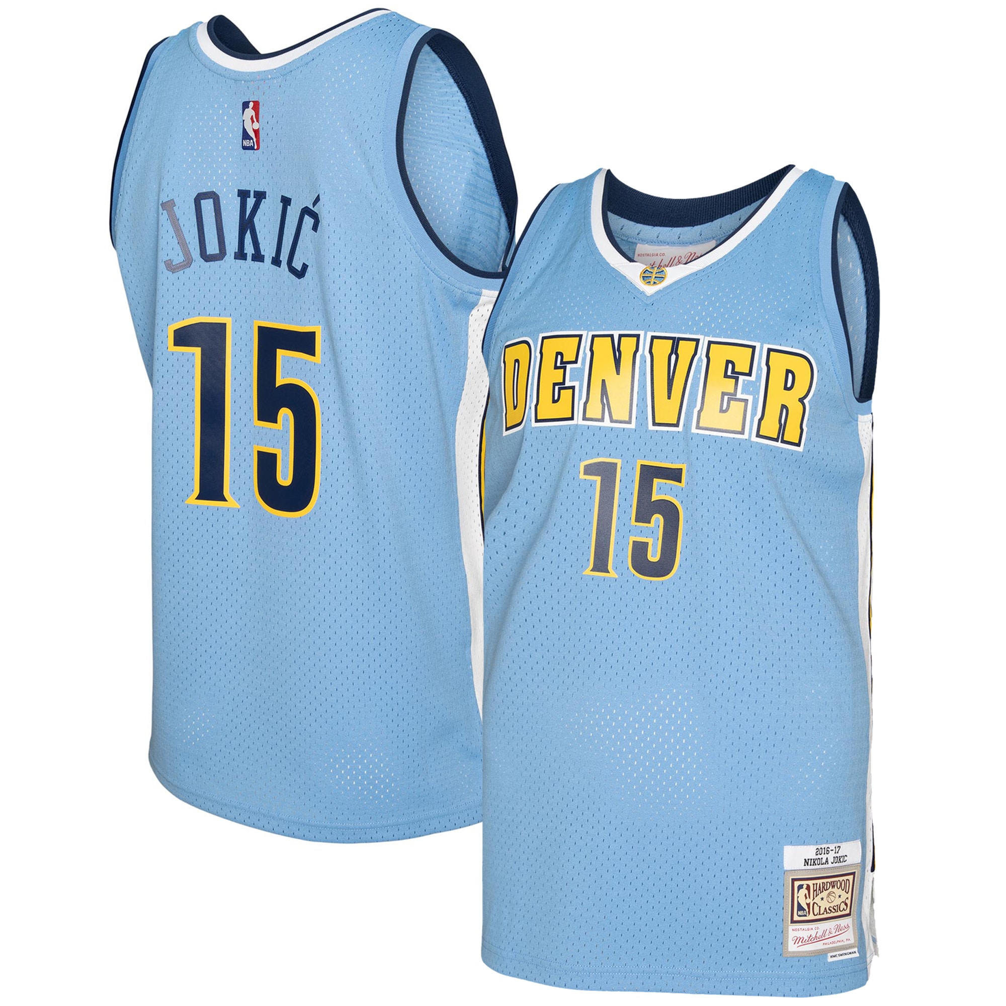 Youth Nikola Jokic #15 Denver Nuggets 2016/17 Swingman Jersey - Light Blue | FanWearStyle