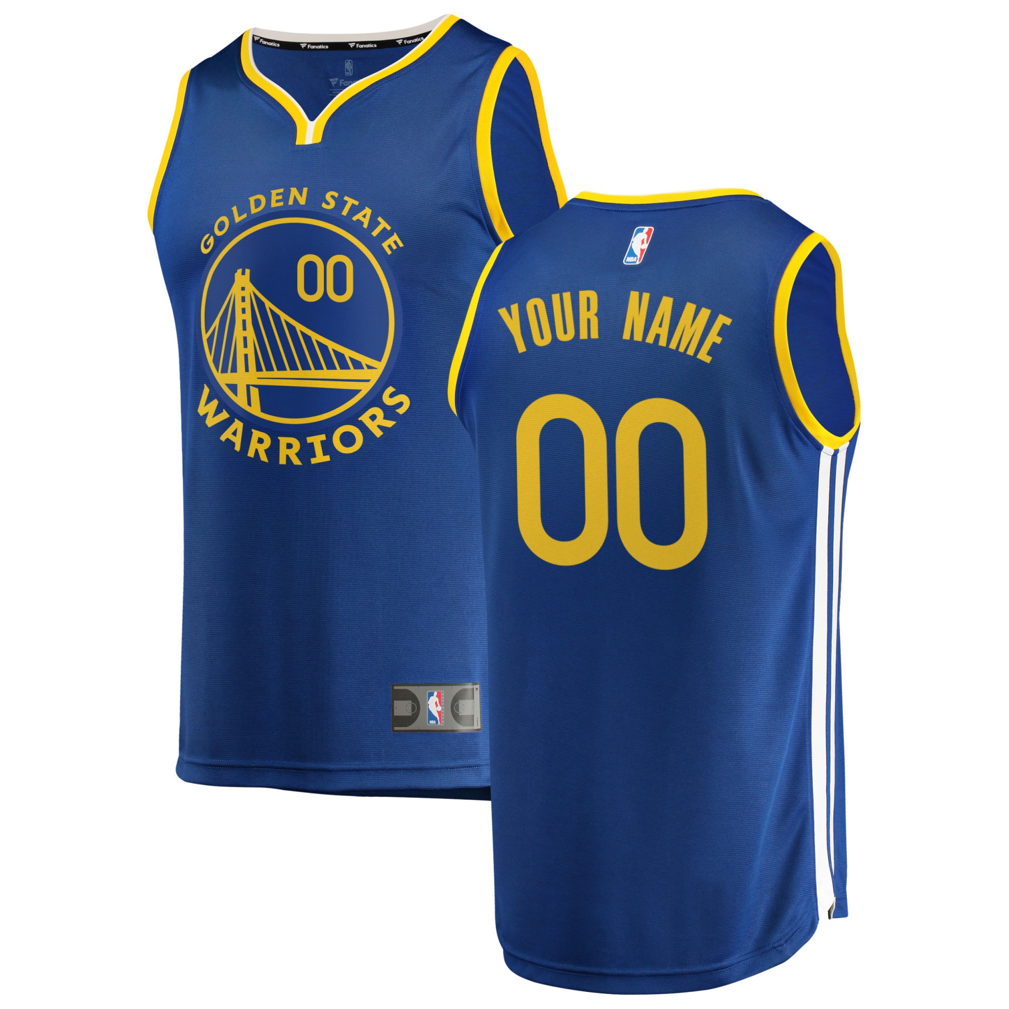 Golden State Warriors 2019/20 Fast Break Custom Replica Jersey Royal - Icon Edition | FanWearStyle