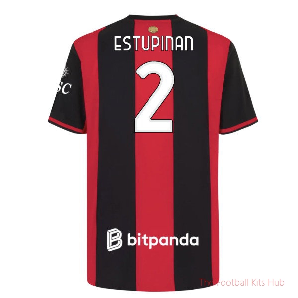 2026/27 AC Milan Authentic Home Shirt Estupinan 2