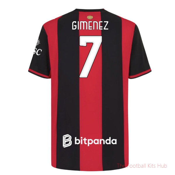 2026/27 AC Milan Authentic Home Shirt Gimenez 7