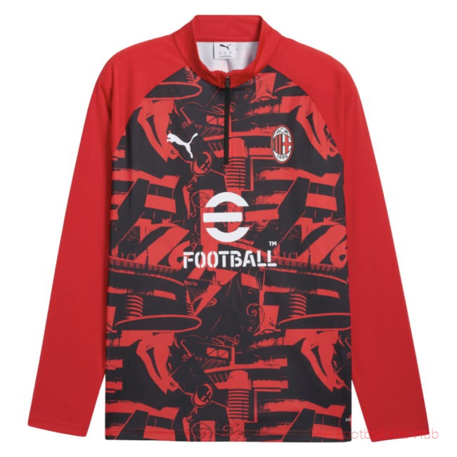 2026/27 AC Milan Warm Up 1/4 Zip Top Red