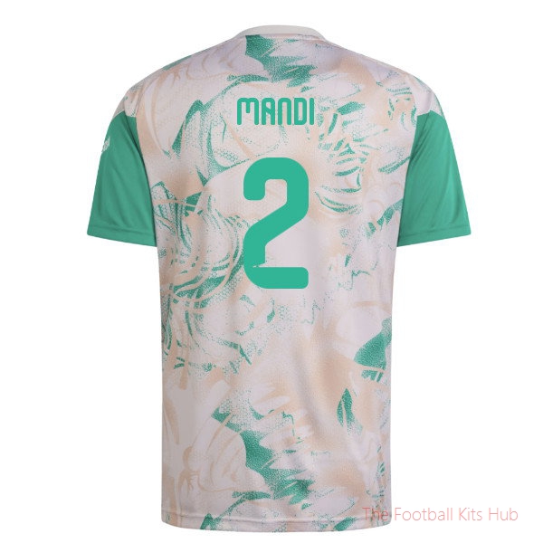 2026/27 Algeria Home Pre-Match Shirt Green Mandi 2