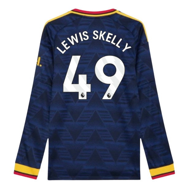 2026/27 Arsenal Long Sleeve Shirt Skelly Away Authentic Uniform (Lewis 49)
