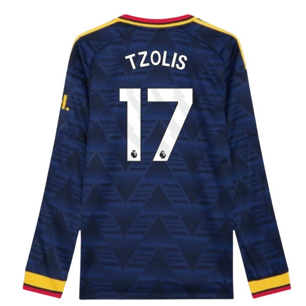 2026/27 Arsenal Long Sleeve Shirt Away Authentic Kit (Tzolis 17)