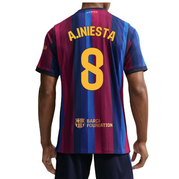 2026/27 Barcelona Aero Fit Shirt Home Authentic Uniform (A.Iniesta 8)