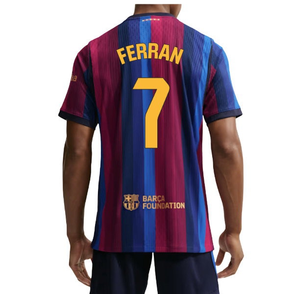 2026/27 Barcelona Aero Fit Shirt Home Authentic Kit (Ferran 7)