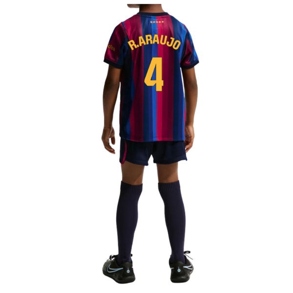 2026/27 Barcelona Little Mini Kit Home Kids (R.Araujo 4)