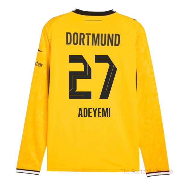 2026/27 Borussia Dortmund Long Sleeve Home Shirt Adeyemi 27