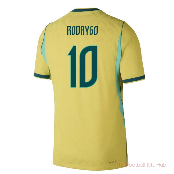 2026/27 Brazil Authentic Aero-Fit Home Shirt Rodrygo 10