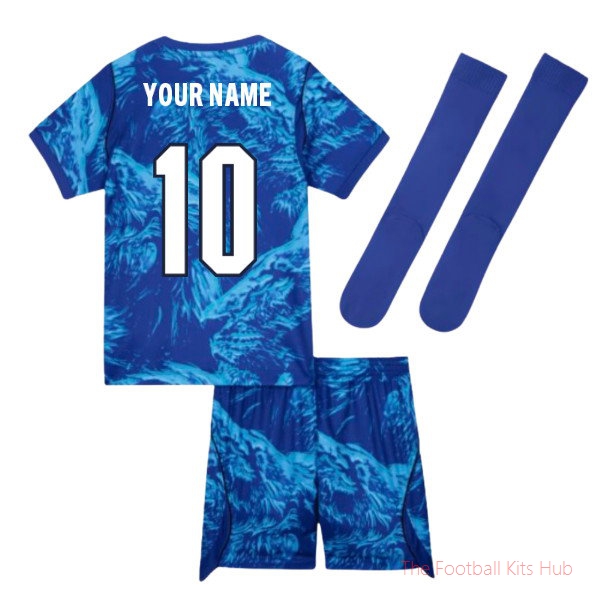 2026/27 England Home Goalkeeper Mini Kit Blue Your Name