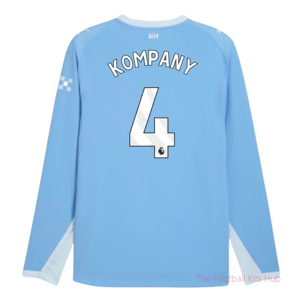 2026/27 Man City Authentic Long Sleeve Home Shirt Kompany 4