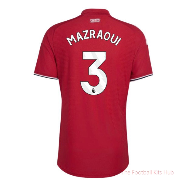 2026/27 Man Utd Authentic Home Shirt Mazraoui 3