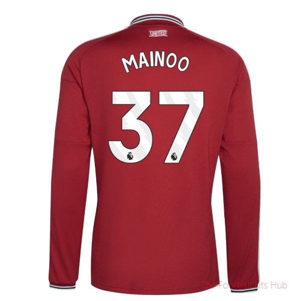 2026/27 Man Utd Long Sleeve Home Shirt Mainoo 37