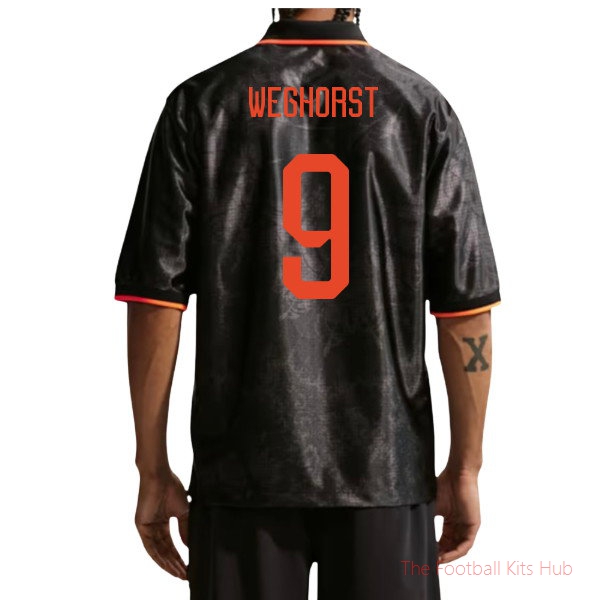 2026/27 Netherlands Dri-Fit Energy Shirt Black Weghorst 9