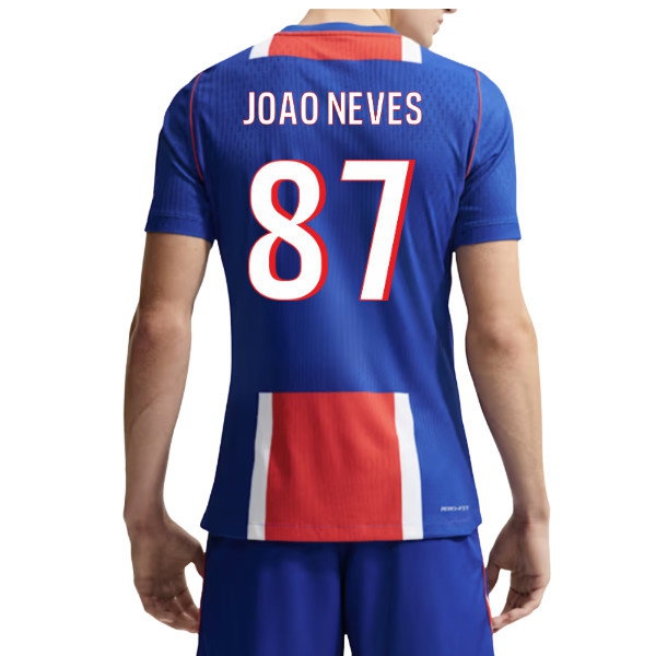 2026/27 PSG Aero Fit Shirt Neves Home Authentic Uniform (Joao 87)