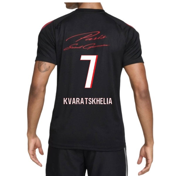 2026/27 PSG Strike Shirt Training Uniform (Black) (Kvaratskhelia 7)