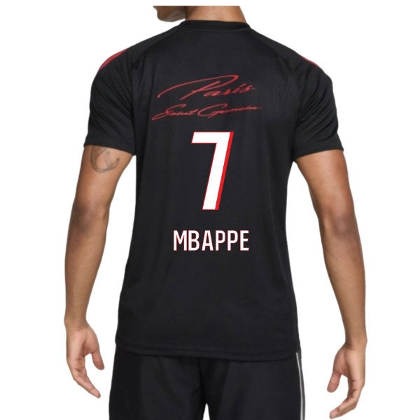 2026/27 PSG Strike Shirt Training Kit (Black) (Mbappe 7)