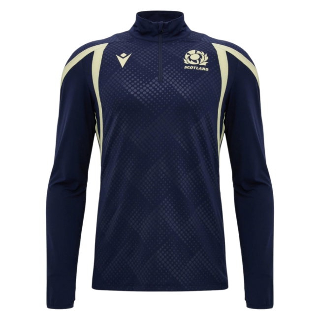 2026/27 Scotland Rugby Zip Top Training Kids Kit 1/4 (Navy)