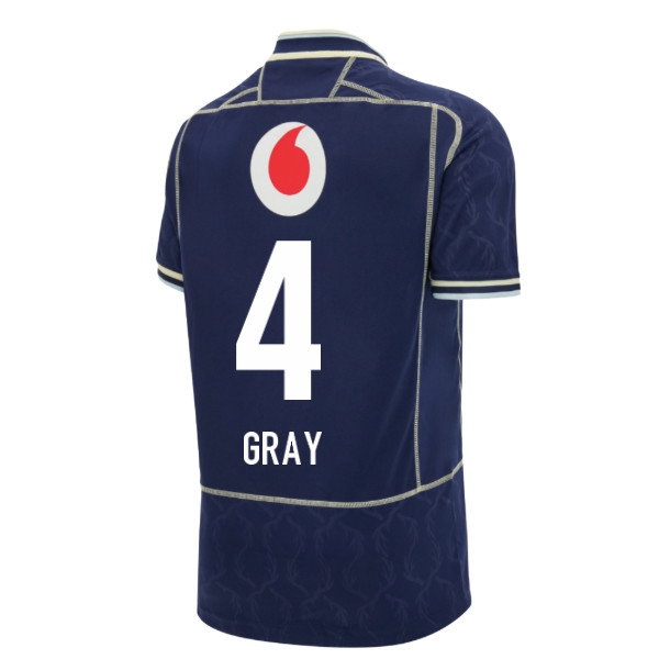 2026/27 Scotland Rugby Shirt Home Replica (Kids) (Gray 4)