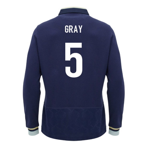 2026/27 Scotland Rugby LS Cotton Shirt Home (Gray 5)