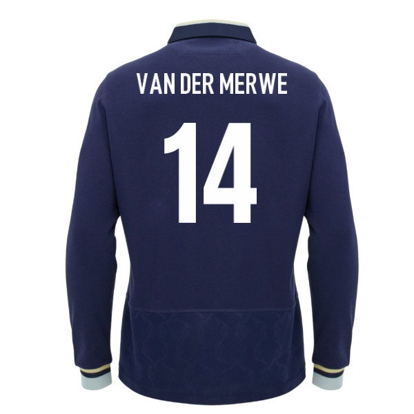 2026/27 Scotland Rugby LS Cotton Shirt Der Merwe Home Uniform (Van 14)