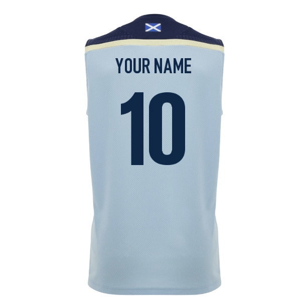 2026/27 Scotland Rugby Sleeveless Poly Shirt Name) (Blue) (Your