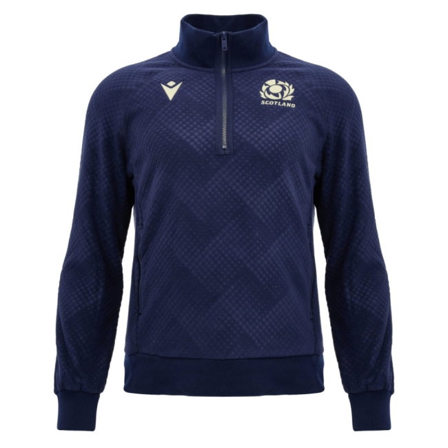 2026/27 Scotland Rugby Travel Full Zip 3D Fleece Kids Uniform (Navy)