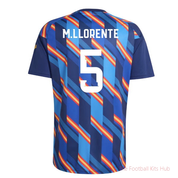 2026/27 Spain Home Pre-Match Shirt Dark Blue M.Llorente 5