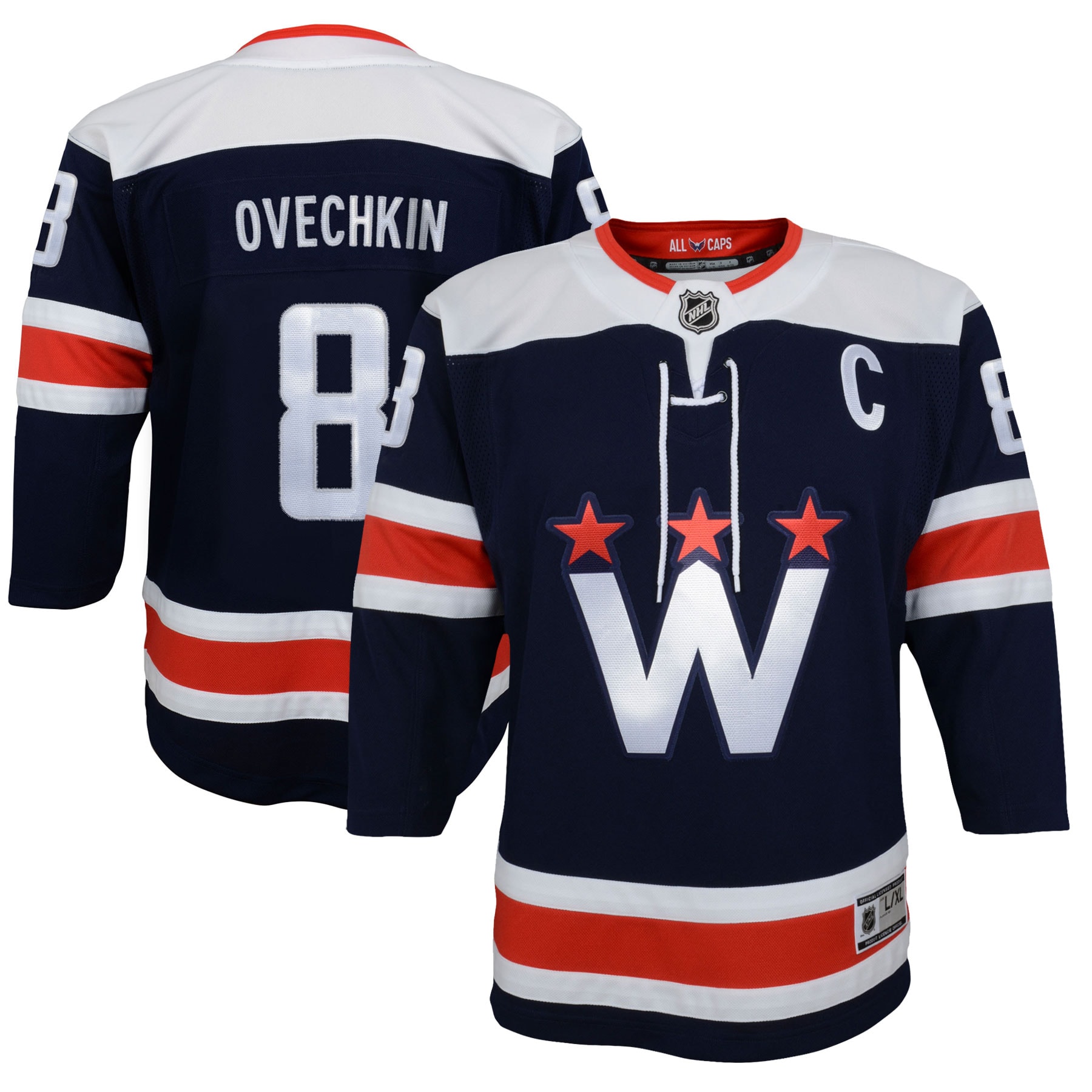 Women's Alexander Ovechkin Washington Capitals 2020/21 Alternate Premier Player Jersey - Navy | FanWearStyle