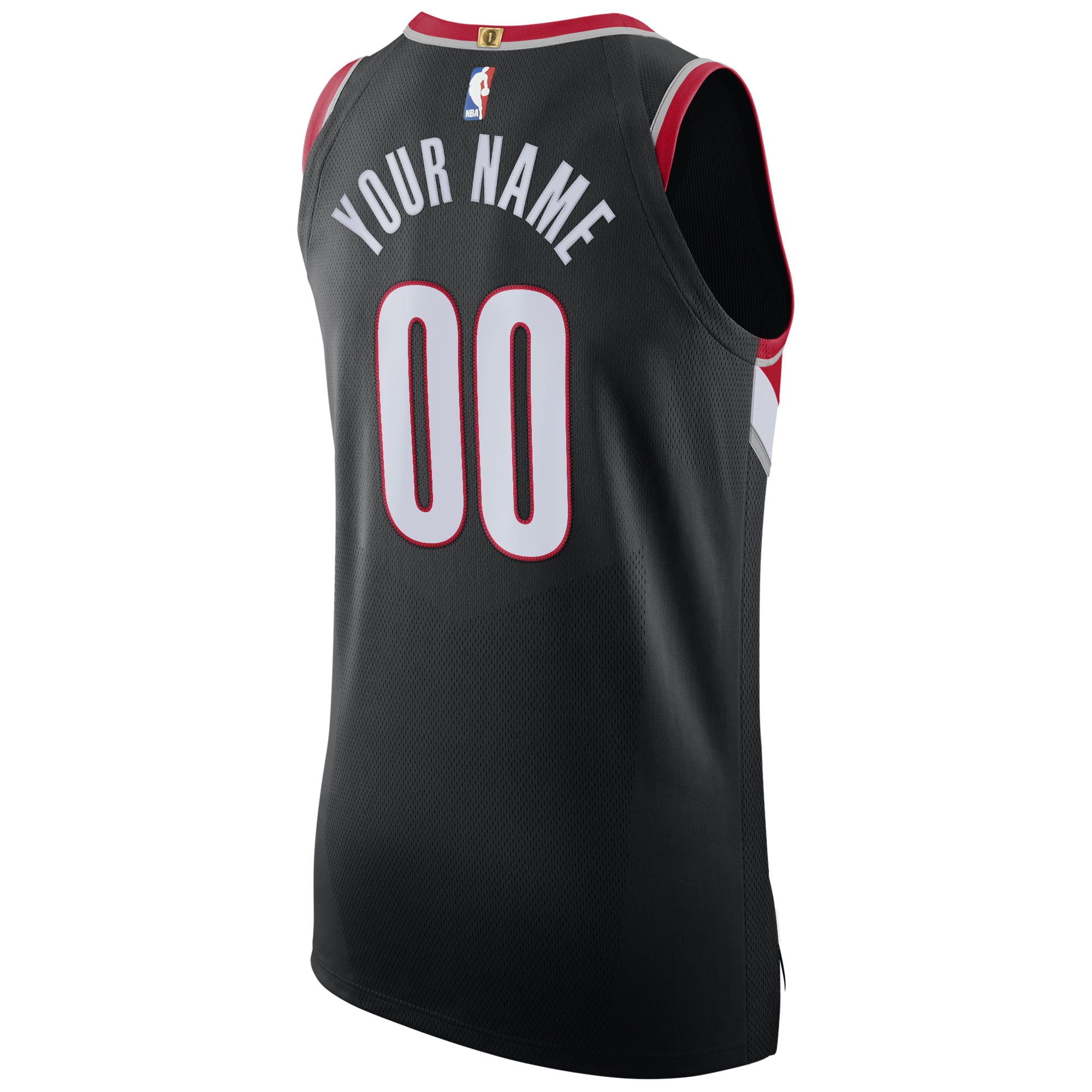 Portland Trail Blazers 2020/21 Custom Jersey Black - Icon Edition - angle 5