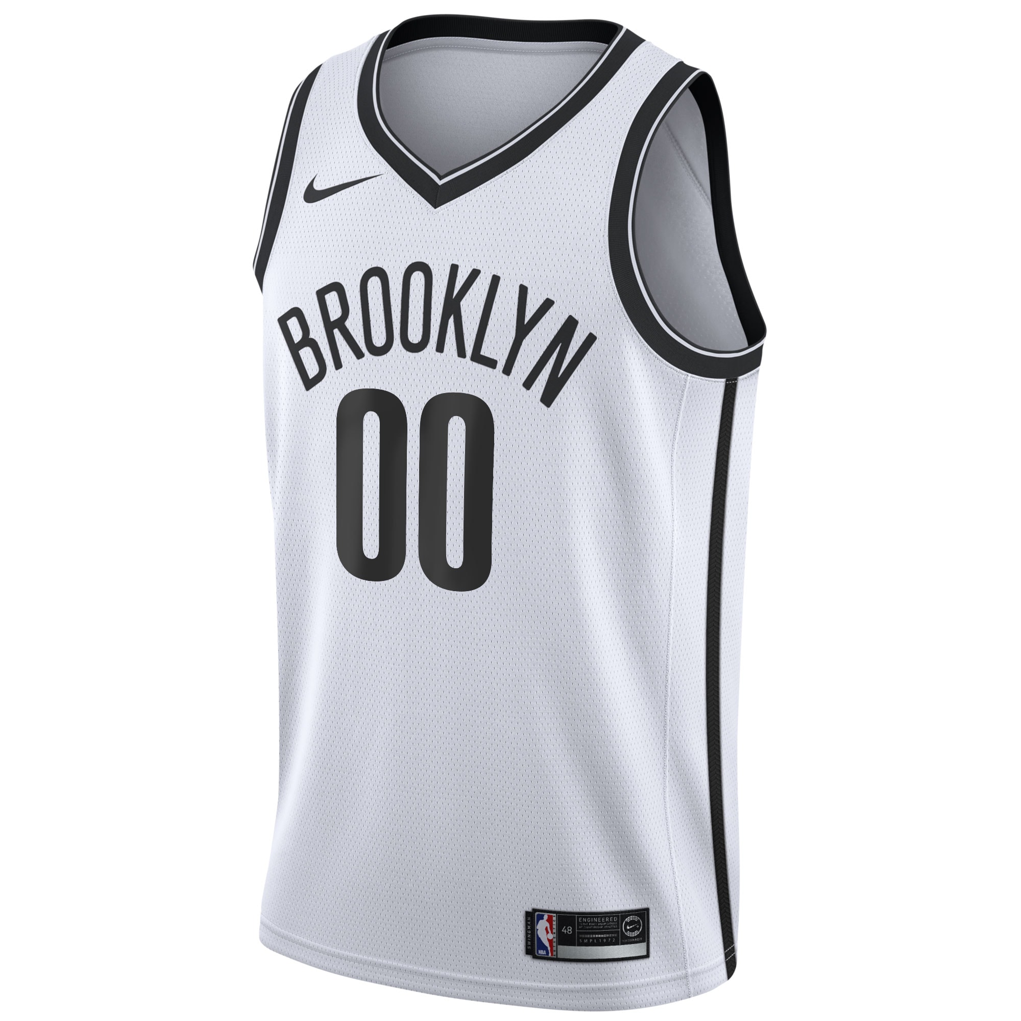 Brooklyn Nets 2020/21 Swingman Custom Jersey - Association Edition - White - angle 3